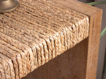 Console Table, Handwoven Top - Antique Natural / Natural