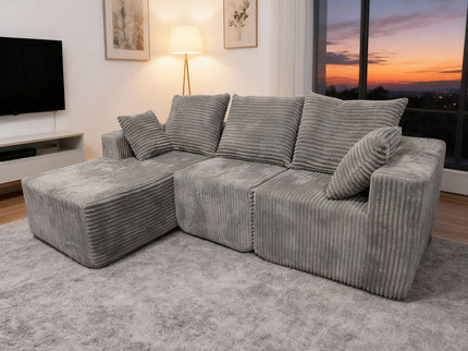 Corner Combination Sofa Sectional Couch With Soft Fabric