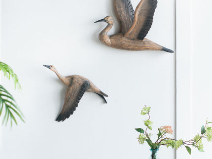 Reeds Migrating Bird Wall Decor, Home Decor For Living Room Dining Room Office Bedroom (Set of 3) - Brown