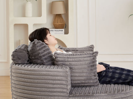 Modern Single Sofa With Backrest Pillow For Living Room
