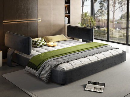 Cloud Bed Frame With Oversized Padded Movable Headboard