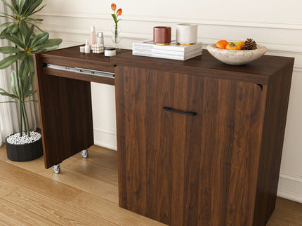 Folding Desk With Mirror And Storage Stol For Bedroom