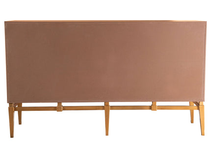 Capri - 4 Door Accent Cabinet - Brown / Gold