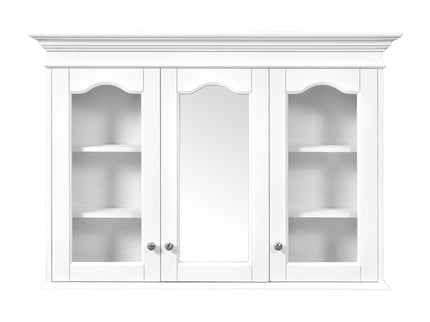 Medicine Cabinet With Mirror Door And Adjustable Shelves, Wall-Mounted Bathroom Storage Cabinet - White