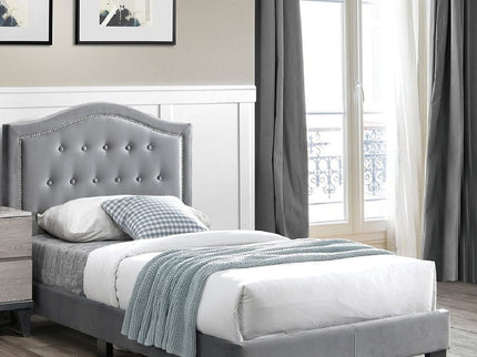 European Style Bed, Button Tufted Headboard