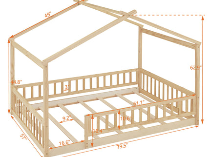 Bed House Bed Frame With Fence