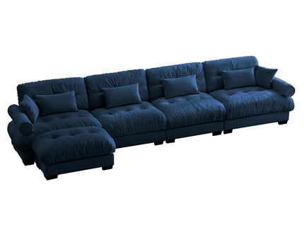 Super Comfort Oversized Modular Sectional Sofa With Movable Ottoman