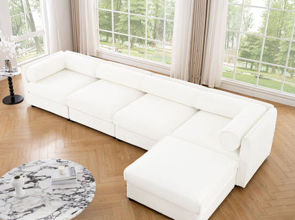 Contemporary Elegant Sofa With Storage And Ottoman