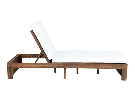Adjustable Outdoor Chaise Lounge Patio Recliner With Removable Cushion
