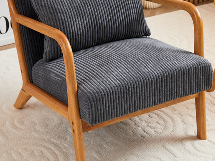 Accent Arm Chair With Pillow Upholstered