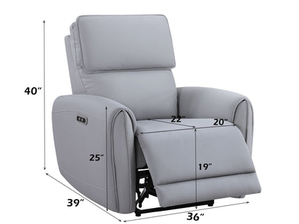 Jeromie - Power Motion Recliner With USB Port - Gray