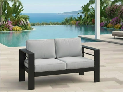 All-Weather Patio Loveseat With Thick Cushions