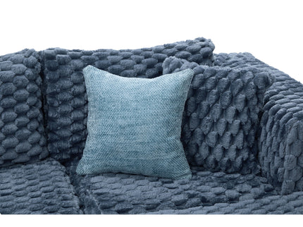 Modular Sectional Sofa, Boneless Couch With 2 Movable Ottomans