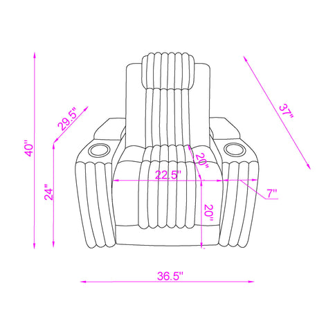 Duran - Power Recliner With Power Headrest