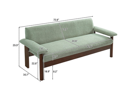 Loveseat Sofa 2 Seater Couch With Armrest Pillows