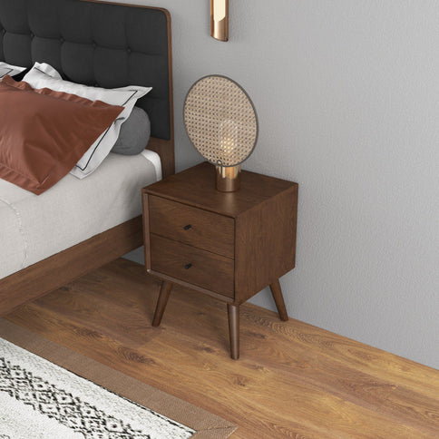 Caroline - Mid-Century Modern Style Night Stand 2 Drawer