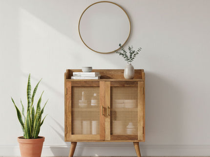 Larissa - T Bar Raised Cabinet - Brown