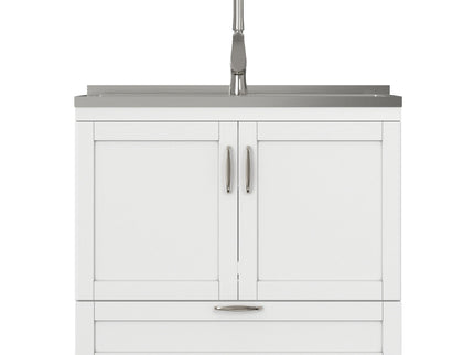 Reed - Deluxe Laundry Cabinet With Pull-Out Faucet And Stainless Steel Sink