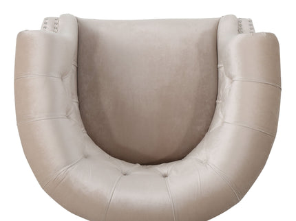 Celestialis - Upholstered Club Chair With Tub Design And Rolled Recessed Armrests