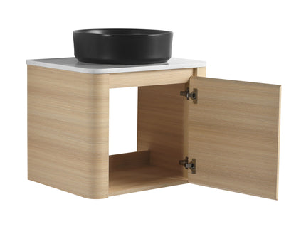 Mounted Bathroom Vanity With Art Sink & 2 Soft Close Doors