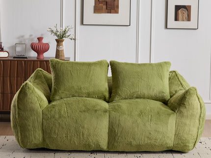 Giant Bean Bag Couch, Ultra Soft Fluffy Loveseat For Living Room