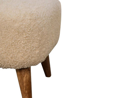 Square Footstool - Cream
