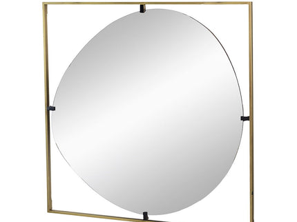 Poppy Mirror With Metal Frame Contemporary Design For Bathroom, Entryway Wall Decor