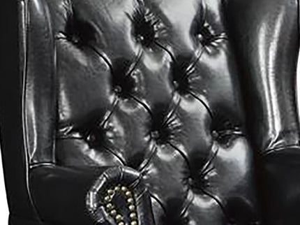 Samantha - Wingback Chair And Ottoman Set - Black