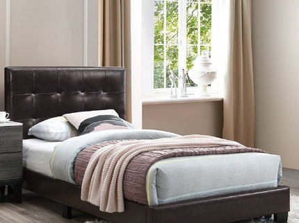 Contemporary Style Bed, Rectangle Headboard