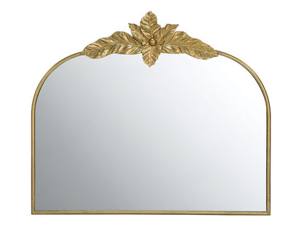 Arched Wall Mirror With Metal Frame, Wall Mirror For Living Room