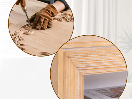 Console Table With Storage Shelf - Antique Natural / Light Natural / Natural
