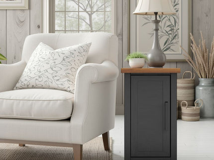 Chairside Table - Black / Whiskey