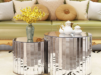 Coffee Table - Silver / Mirror