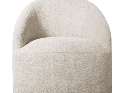 Upholstered 360 Degree Swivel Chair - Cream