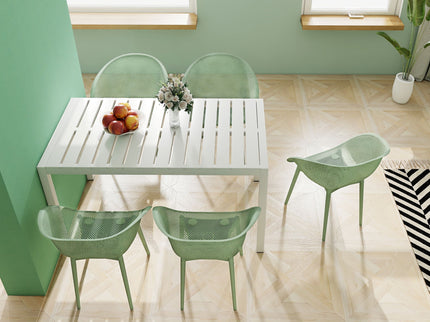 2 Piece Durable Single Chair With Hollow Out Design