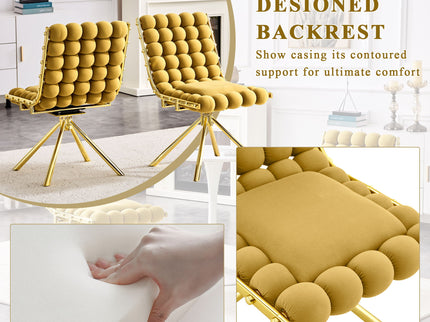 Puffy Bubble, Ball Chain Dining Chairs For Dining Room (Set of 2)