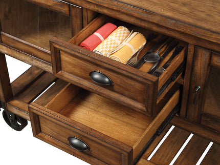 Kadri - Kitchen Cart - Distressed Chestnut
