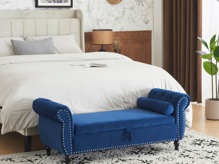 Luxurious Multifunctional Storage Ottoman Bench With Pillow