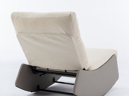 Modern Rocking Chair Recliner, Comfy Rocker Nursery Chair With Footrest, Accent Reading Chair, Upholstered Lounge Chair For Relaxing, Resting, Soft Padded Rocker For Indoor Living Room Bedroom