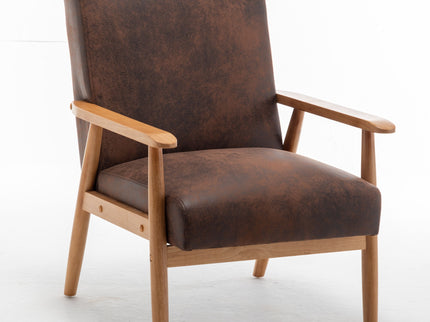 Wide Arm Chair - Brown