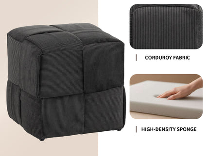 Modern Ottoman Foot Rest With Woven Design