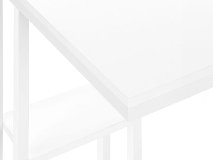 Accent Table, C - Shaped, Marble Look Contemporary & Modern Convenient Design