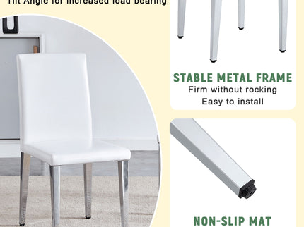 Elegant Upholstered Chairs & Metal Legs