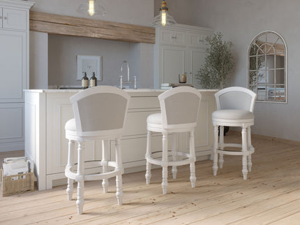 Barrel Back Stool With Swivel