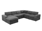 Dark Gray / 2 Pc. L-Shaped Sectional, Ottoman