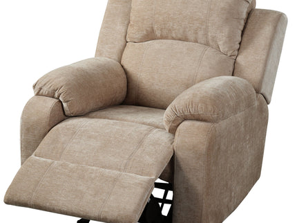 Upholstered Manual Recliner Chair With 3 Adjustable Backrest Positions