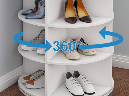 Rotating Shoe Rack Tower