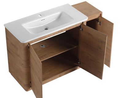 Freestanding Bathroom Vanity With Sink, 1 Small Storage Cabinet, Soft Close Door