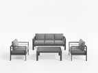 Dark Gray / 4 Pc. Sofa, 2 Chairs, Coffee Table