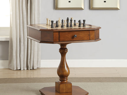 Bishop - Reversible Chess Checker Game Table With Game Tray (Chess Fingures Not Included)